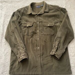 Faded Glory Men's Olive Corduroy Shirt Jacket